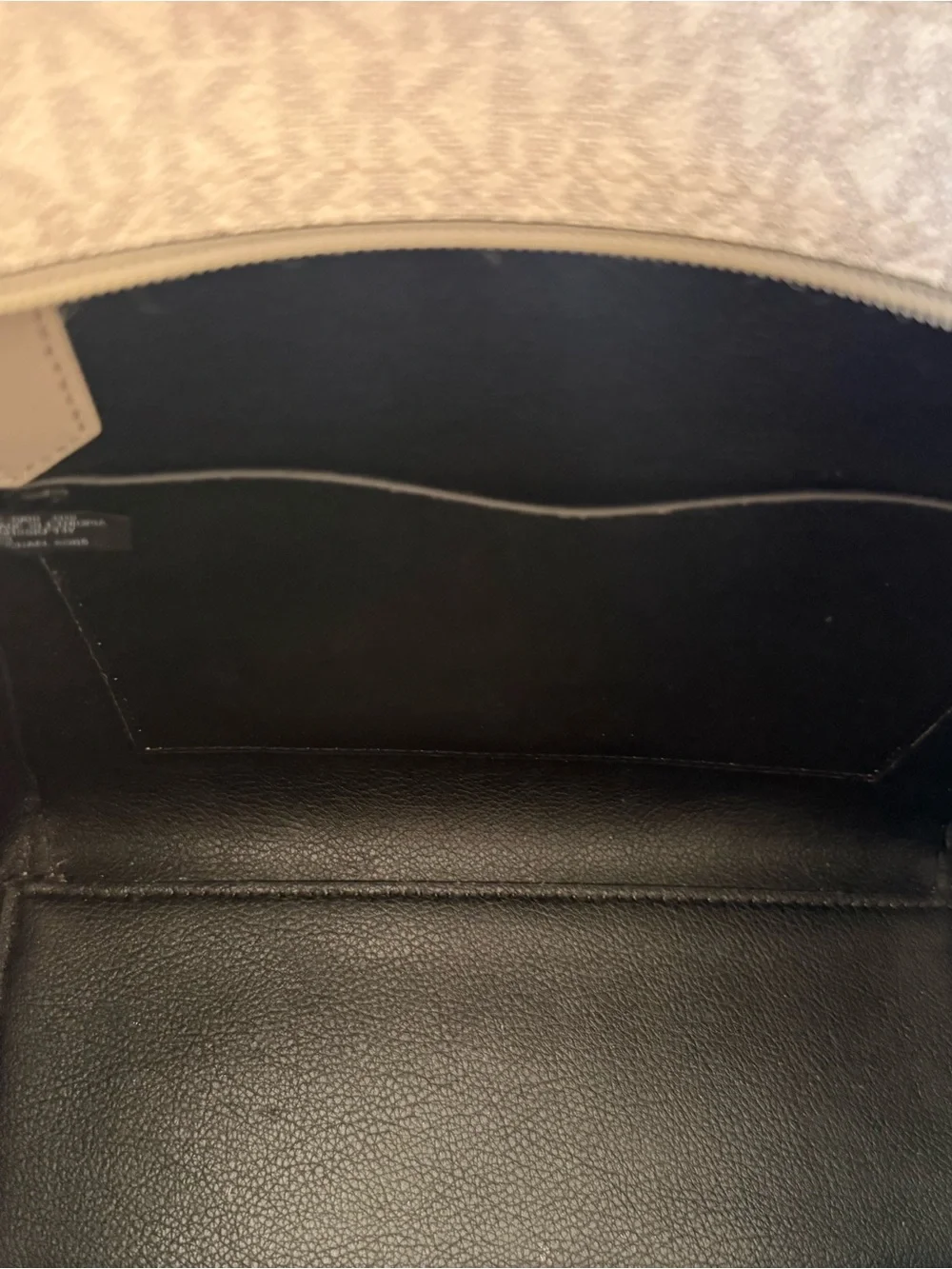 Michael Kors Signature MK Tote in Light Beige and Gray Trim